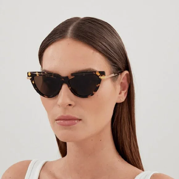 NWT BOTTEGA VENETA SUNGLASSES WOMEN HAVANA/GOLD EYEWEAR display picture 3
